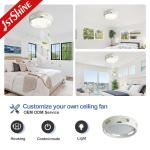 Small Air Purification 16" White Ceiling Fan with Copper Motor and REACH