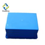 Big blue shipping box attached lid storage container wholesale Plastic Tote