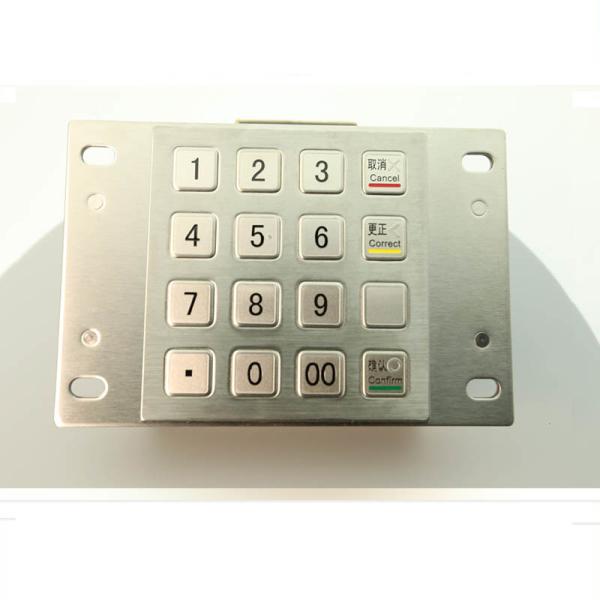 IP65 Waterproof USB RS232 Payment EPP ATM Keypad Stainless Steel 304