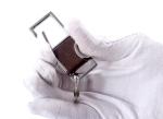 Customized Embossed Leather Keychain Holder In Polybag Packaging