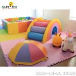Customized Size Soft Play Climbing Equipment Rainbow Bridge Soft Play Area For