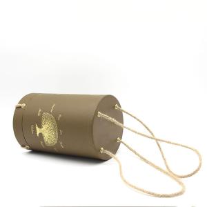 Wholesale Degradable Large Cardboard Cylinder Containers With Cotton Rope Handle OEM ODM from china suppliers