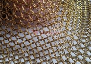 Wholesale Gold Color Metal Ring Mesh Stainless Steel For Buildings Facade from china suppliers