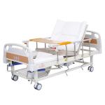 Factory Cheap 5 Crank Manual Medical Hospital Bed with Toilet Medical Bed