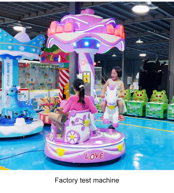 Swing Electric Kiddy Ride Machine Three Sweetheart Carouse