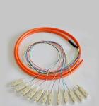 12 Cores Optical Fiber Patch Cord SC / UPC 1.5 Meter Fiber Optic Pigtail