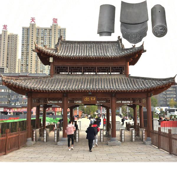 Construction Team Chinese Clay Roof Tiles For Garden Building Ancient Pergola