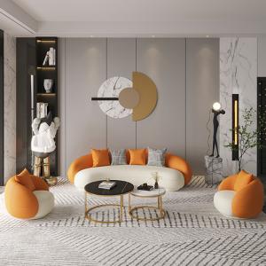Wholesale Studio Negotiation Fabric Sofa Set Teddy Fleece Anti Fouling from china suppliers