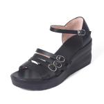 HZM020 Sandals, Women'S Leather Slope With Women'S Sandals, Casual All-Match