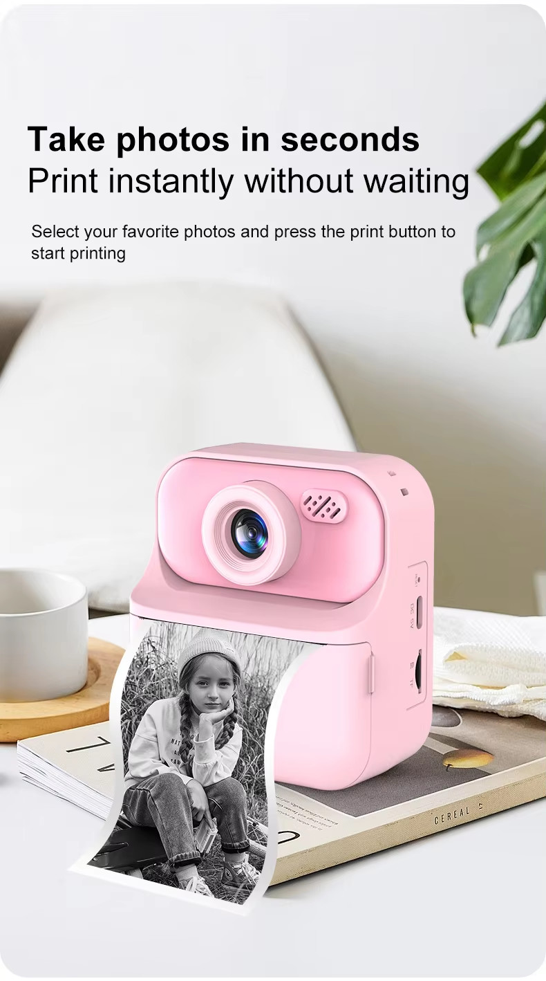 2.4inch Screen Children's Printing Camera 48 Million Pixels Thermal Printer