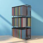 Custom Layer Clothing Organizer Rack Black Three Tiers Fabric Display Rack