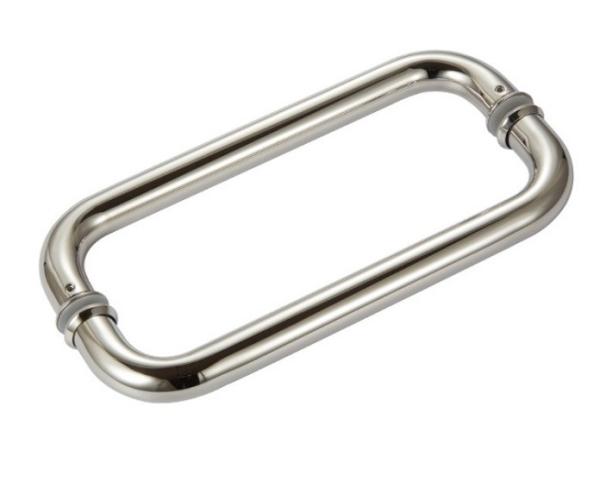 Polished Chrome Finish Glass Door Pull Handle Stainless Steel for Contemporary