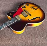 Hollow body JAZZ L5 electric guitar yellow maple top Jazz guitar, double F hole