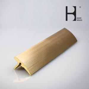 Wholesale OEM Golden Brass T Profile , 65% Copper T Tile Edge Trim from china suppliers