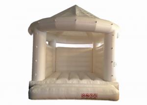 China White Colour 0.55mm PVC Tarpaulin Inflatable Jumpers For Wedding CE UL EN14960 on sale