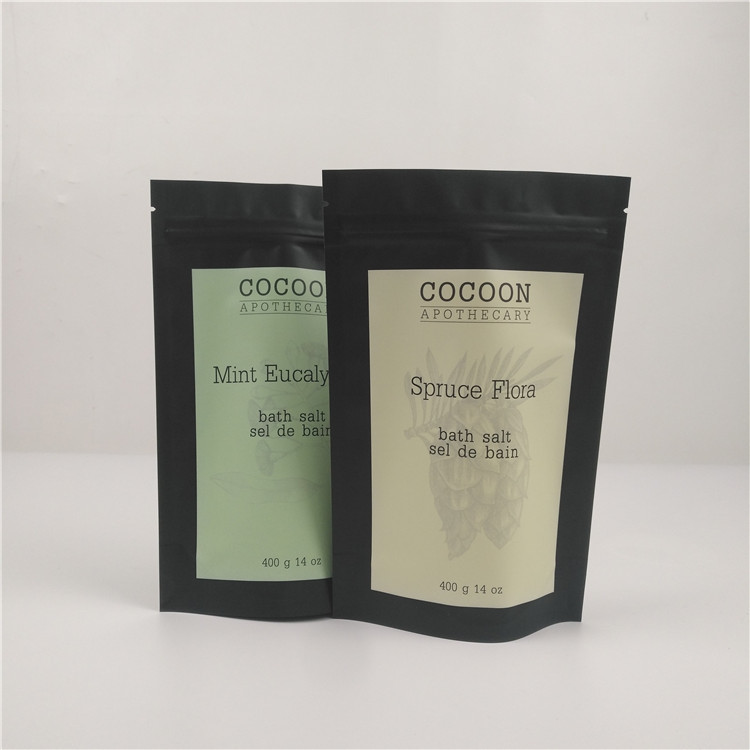 Moisture Proof 14 Oz Zipper Foil Resealable Pouches For Body Scrub