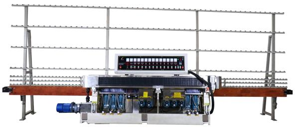 12 Spindles Glass Straight Line Edging Machine for Min Glass Size 80*80*3mm at