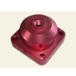 Red anodized aluminum motor flange, Custom Car and Truck Accessories parts