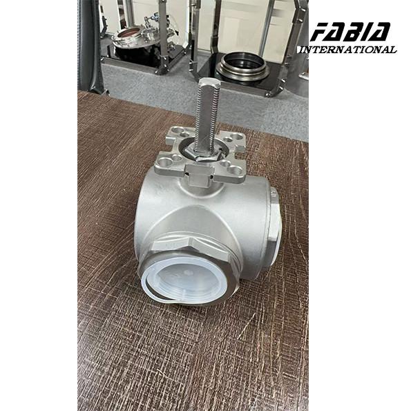 Three Way stainless ball valve high platform high temperature Excellent sealing