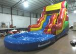 Best sale rainbow inflatable water slide bright colour inflatable slide with