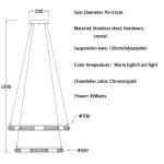 Luxury Crystal Living Room Chandelier Creative Ring Design Lobby Lamp(WH-NC-41)