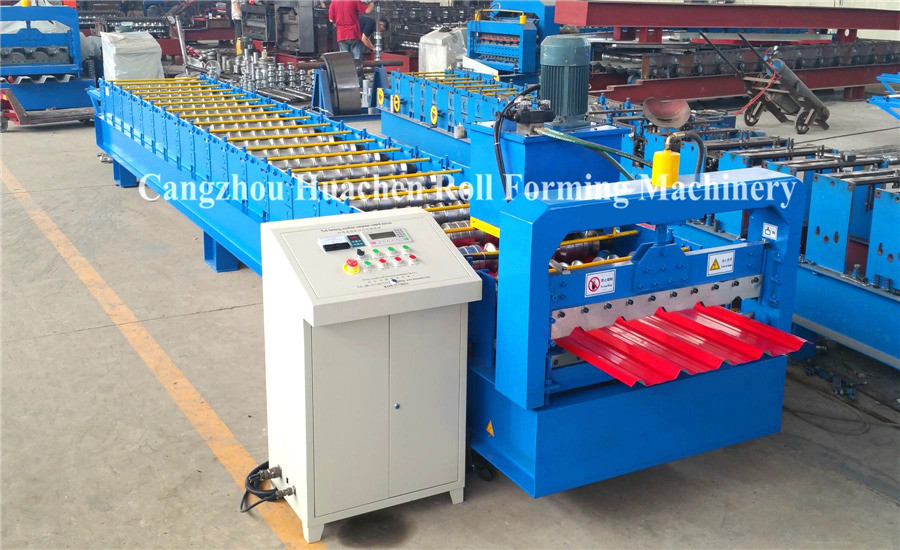 Galvanized Steel Profile Metal Roofing Corrugated Sheet Roll Forming Machines C10