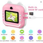 Children 1080P HD Digital Camera Toys Instant Print for Kids Thermal Print