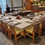 7 Seats Induction Heating Electric Teppanyaki Table Grill Stainless Steel and