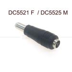 5.5x2.1mm Female to 5.5x2.5mm Plug Male DC Power Barrel Jack Connector Converter