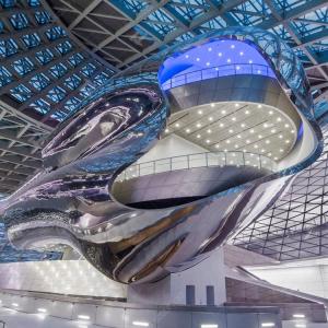 Wholesale Modern 304 Stainless Steel Facade Art Cloud Sculpture For Museum from china suppliers