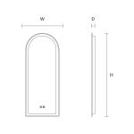 Arch Shape Modern Luxury Hotel Bathroom Decorative Round Wall Smart Mirror With