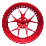 customization deep dish brushed red 18 19 20 2122 Inch 3 piece wheels forged