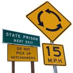 Custom Aluminum Composite Sign Safety Warning Reflective Signs Board Red
