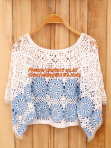 Wholesale Crocheted Lace Women Shirts For Dress Cover Up Casual Wearing Summer 2015 new Pull over from china suppliers