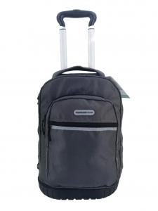 Wholesale Black Practical 4 Wheel Trolley Backpack , Laptop Compartment Backpack With Trolly from china suppliers