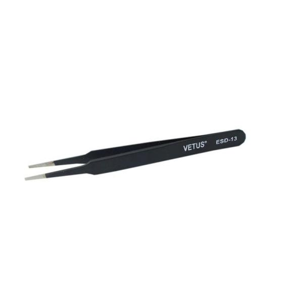 Anti Static Hand Tool Black ESD Safe Tweezers For Industrial Manufacturing