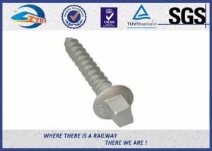 Wholesale Railway Track Sleeper Screw Spike with Slotting Head plain black galvanized from china suppliers
