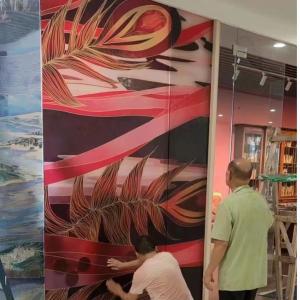Wholesale Digital UV Printing Screen Partition Tempered Art Glass Carving Wire Glass from china suppliers