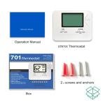 Indoor 24 Volt Non Programmable Thermostat 4.5 SQ Inch Display