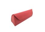Black / Red Leather Reading Glasses Cases for Adults And Kids 158 x 38 x 55mm