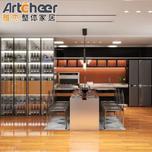 Wholesale Scandinavian Cabinets Kitchen Furniture Modern With Custom Size Cupboards And Island Table from china suppliers