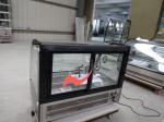 Small Curved Glass Refrigerated Bakery Display Case Countertop Mirrors / Steel