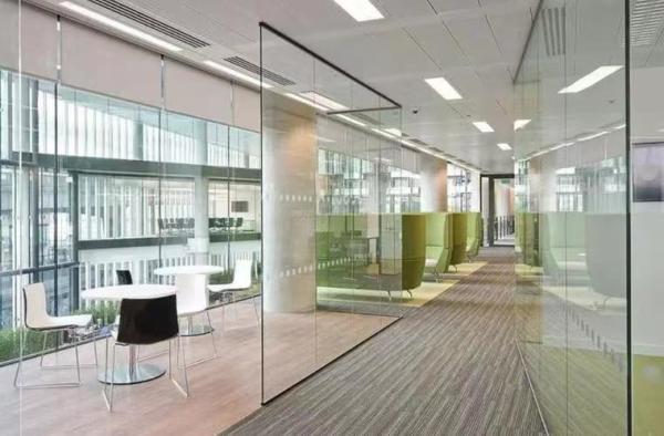 Frameless Indoor Glass Partition Soundproof Interior Glass Partition Walls For