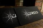High Class Silver Foil Velvet Laminated Business Cards With Die Cut Round Corner