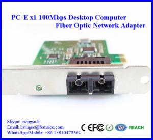 China 100Mbps Desktop PC Fiber Optic Network Adapter, PC-Express x1 slot, SC Fiber, FM100FX-SC on sale