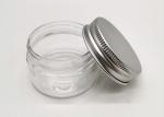 20g Clear PET Cosmetic Cream Jar With Screw Aluminum Cap