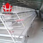 A Type 3 Tiers Growing Broilers In Cages , Silver Color Broiler Farm Equipment