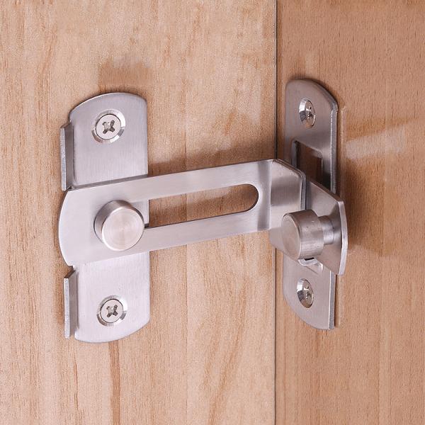 Chrome Plated Sliding Barn Door Latch Sliding 90 Degree Right Angle Door Lock