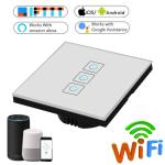 Wireless Smart Light Switches EU Standard Touch Switch 220V Tempered Glass Panel