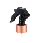 24/410 Black Plastic Mini Fine Mist Trigger Sprayer Rose Gold Aluminum Capped